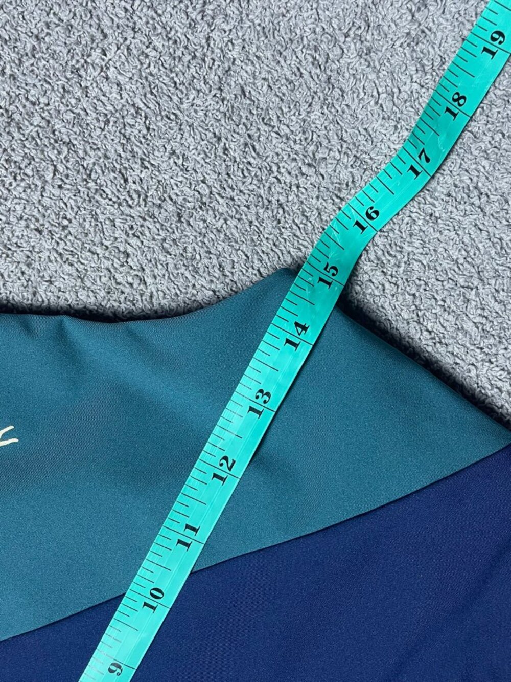 Tracksmith Bell Lap Crop Top Racerback Running Green/Blue Stripe Women's Medium - Picture 5 of 6